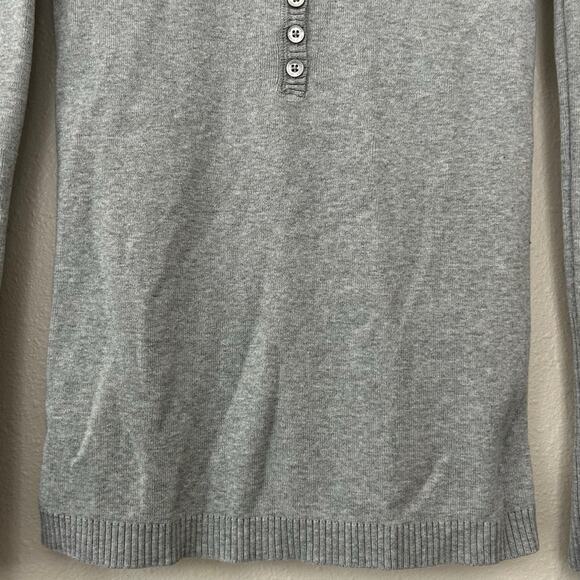 Vintage Aeropostale Henley knit sweater slim fitted tunic scoop neck Y2K retro L - Picture 5 of 9